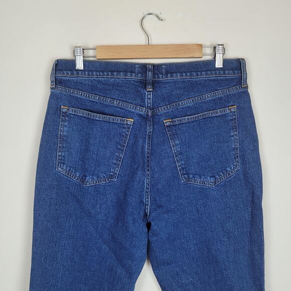 Abercrombie & Fitch Jeans 32 14 XL Blue Denim Ankle Straight Ultra High Rise - Picture 4 of 8
